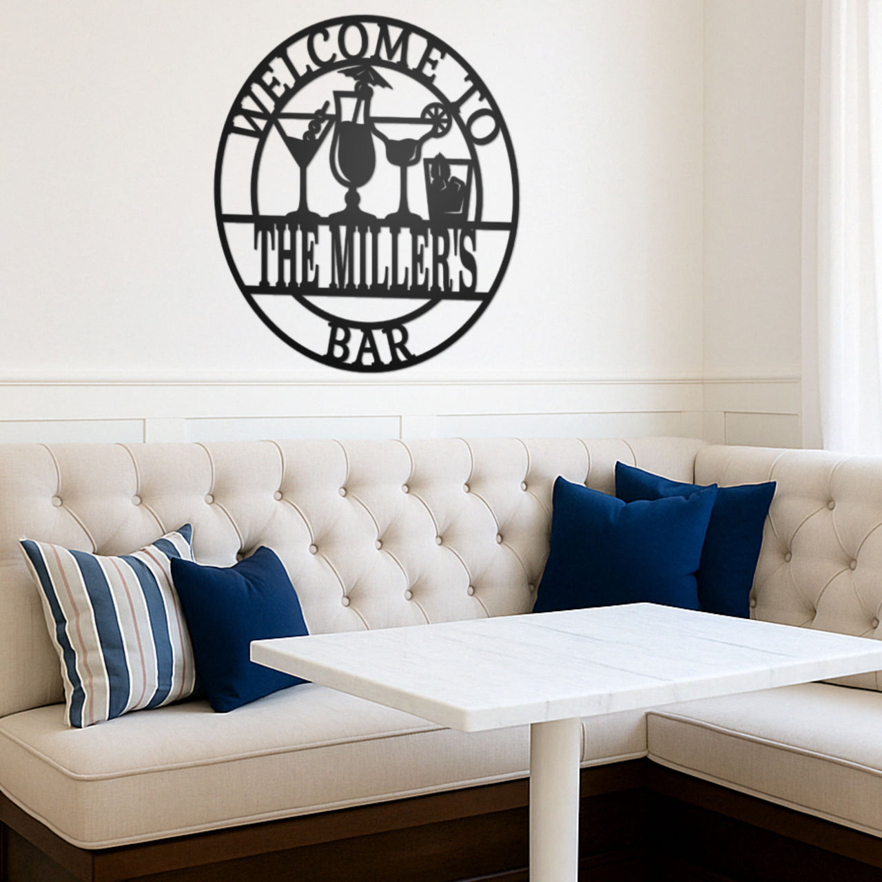 Custom Cocktail Bar Welcome Sign